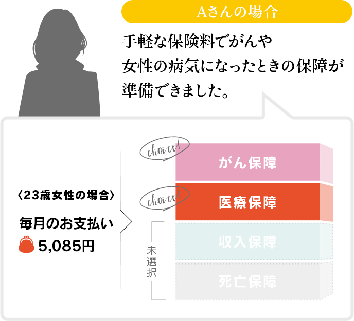 23歳女性の場合 毎月のお支払い：5,085円